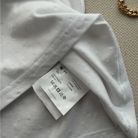 Alexander Wang White Tee with Black Logo - Picture 4 of 6